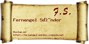 Fernengel Sándor névjegykártya