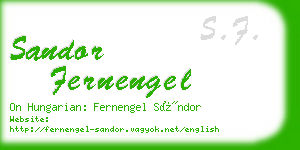 sandor fernengel business card